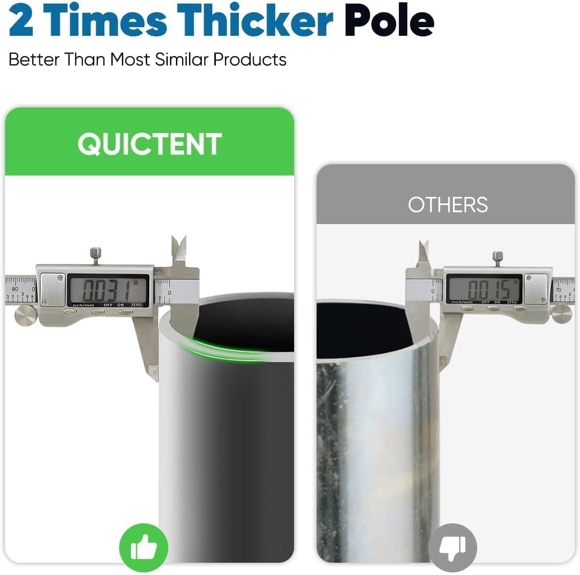 Quictent 10x20 ft Heavy Duty Car Canopy Galvanized Frame Carport Outdoor Party Tent Boat Shelter with 3 Reinforced Steel Cables - Grey