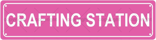 CRAFTING STATION Space Metal Tin Street Sign Bar Cafe Garage Cave Home Room Wall Bathroom Farmhouse Garden Porch Patio Decor, 16 x 4 Inch