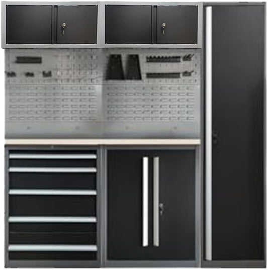JZD Metal Garage Cabinet System, Tool Cabinets with Drawers, for Workshop Auto Repair Shop, Wall Mounting Not Necessary