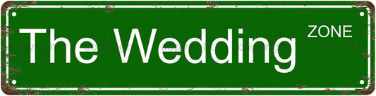 The Wedding zone Space Vintage Metal Tin Street Sign Bar Cafe Garage Cave Home Room Wall Bathroom Farmhouse Garden Porch Patio Decor, 16 x 4 Inch