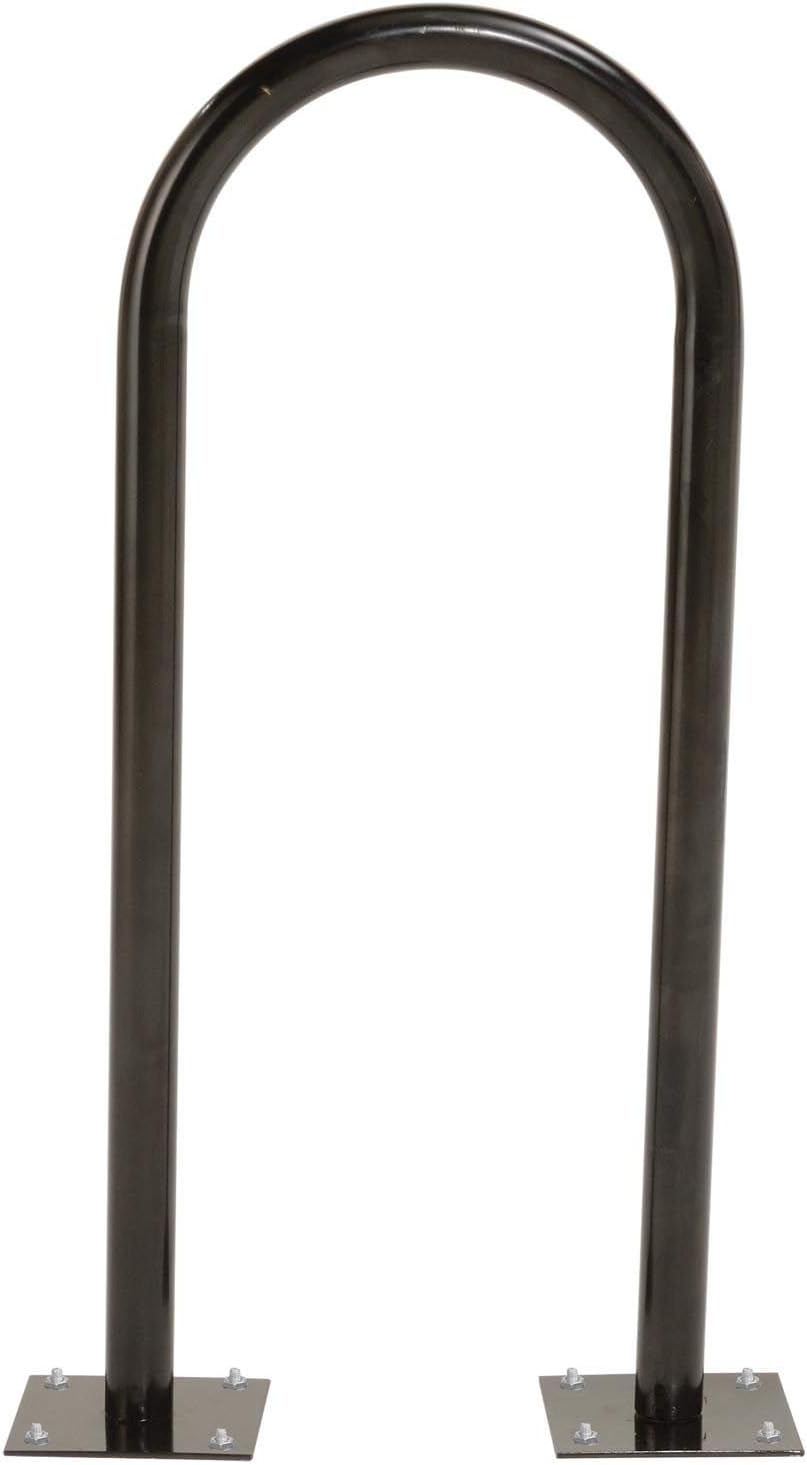 Global Industrial U-Rack Bike Rack, Flange Mount, 2-Bike Capacity, Steel Construction, Black Powder Coat Finish, Commercial Bike Rack for Stores, Parks and Schools