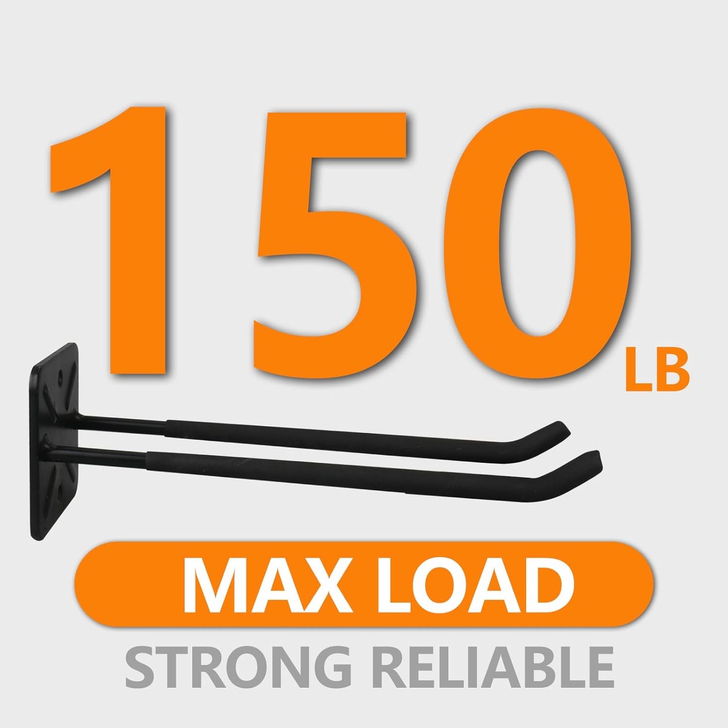 Folding Chair Rack, Heavy Duty Garage Wall Mount Organizer and Holder, Multi-Use Storage Hooks for Chairs, Ladders, Garden and Yard Tools, Durable Metal Utility Hangers (4Pack)