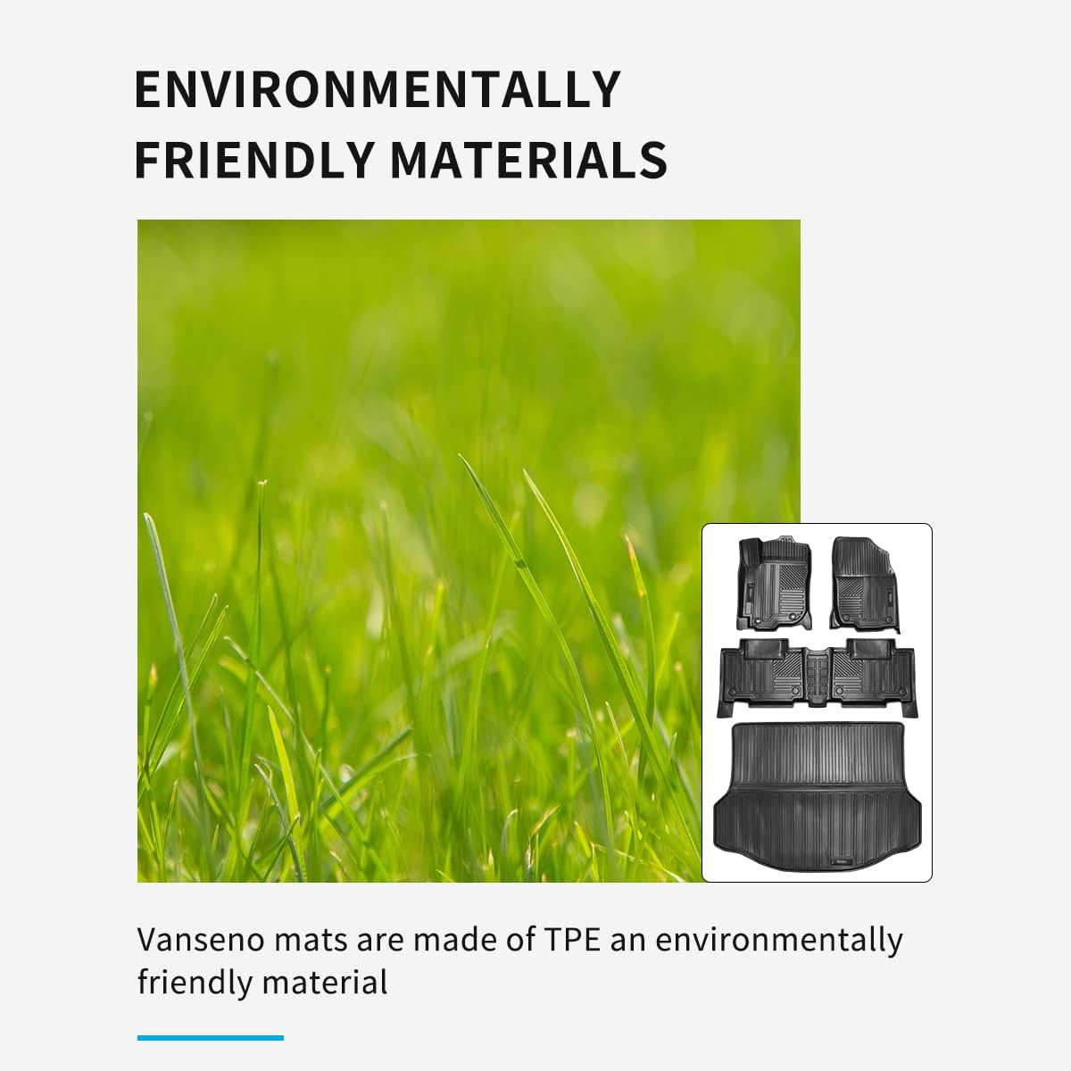 Vanseno Compatible for 2013 2014 2015 2016 2017 2018 Toyota Rav4 Floor Mats & Cargo Liners Trunk Mats All-Weather Rubber Protection Mat for 2013-2018 rav4 Accessories