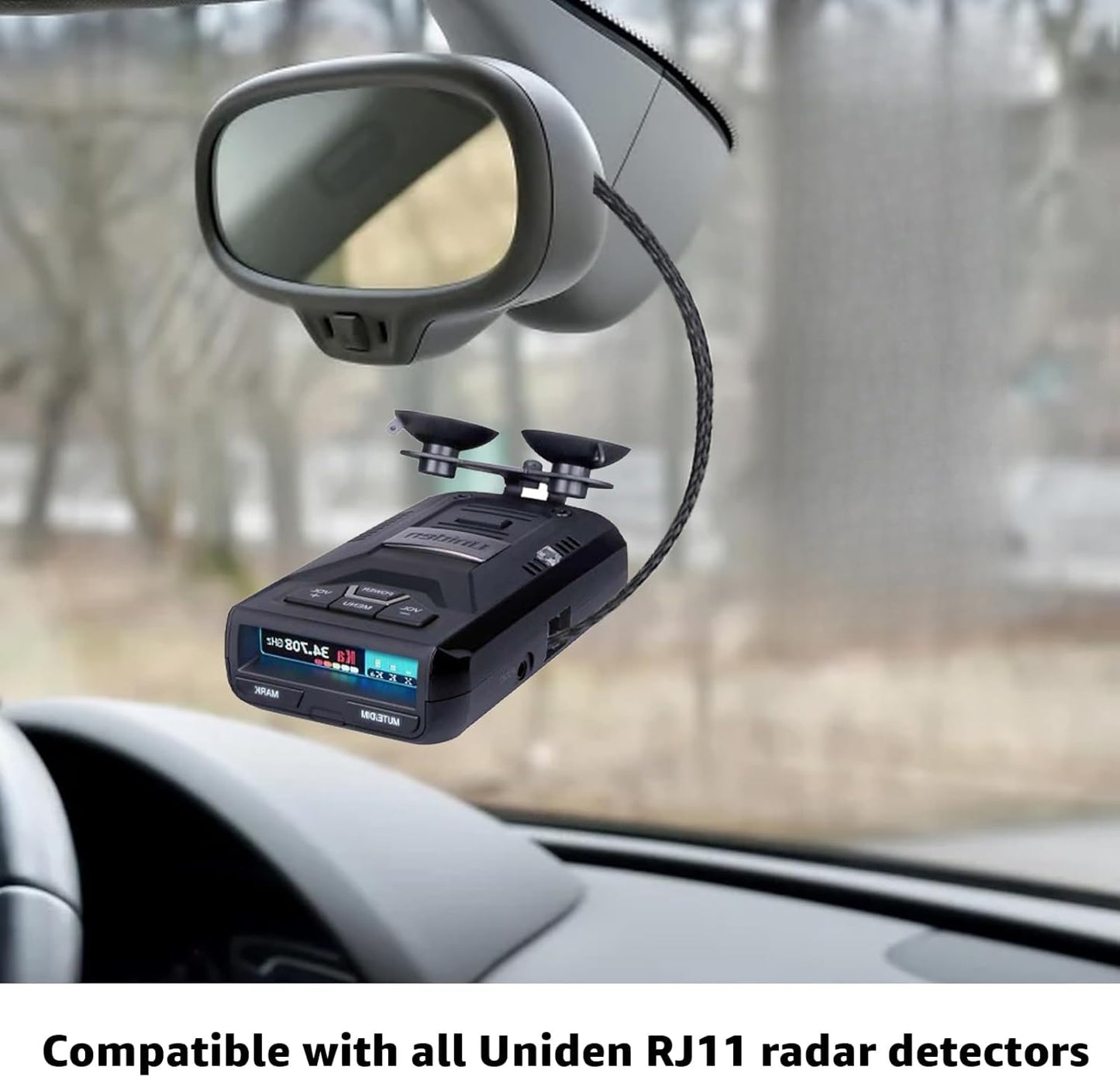 RJ11 Power Cord Compatible with Uniden Radar Mirror Wire Detectors,Model (3005201U) Fits R1 R3 R4 R7 R8 (2 Pack)