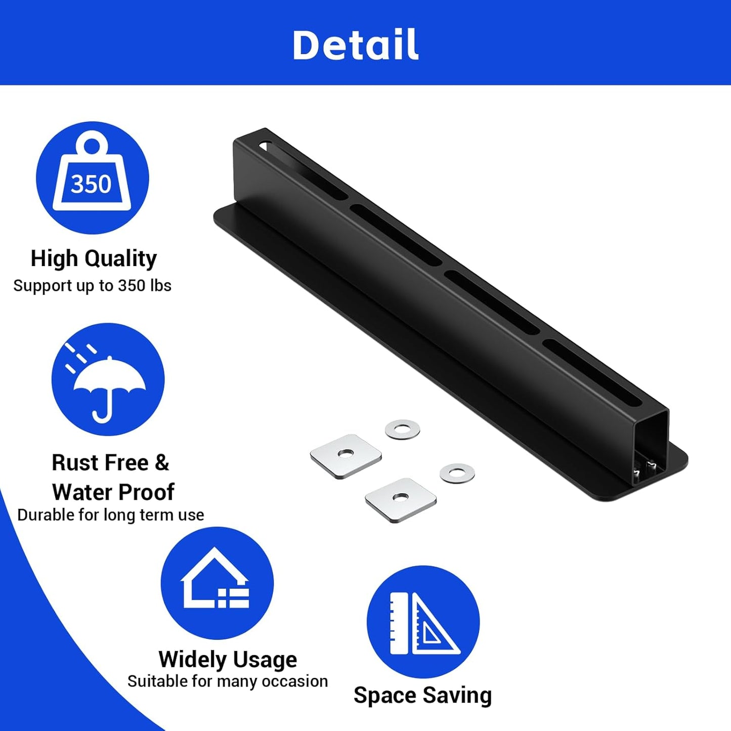 6 Pack Overhead Storage Bin Rack, Ceiling Racks for Utility Bins Organization, Heavy Duty Rack Ceiling Garage Storage for Supports Most Bins Container (for 5 Bins, Bins are not included)