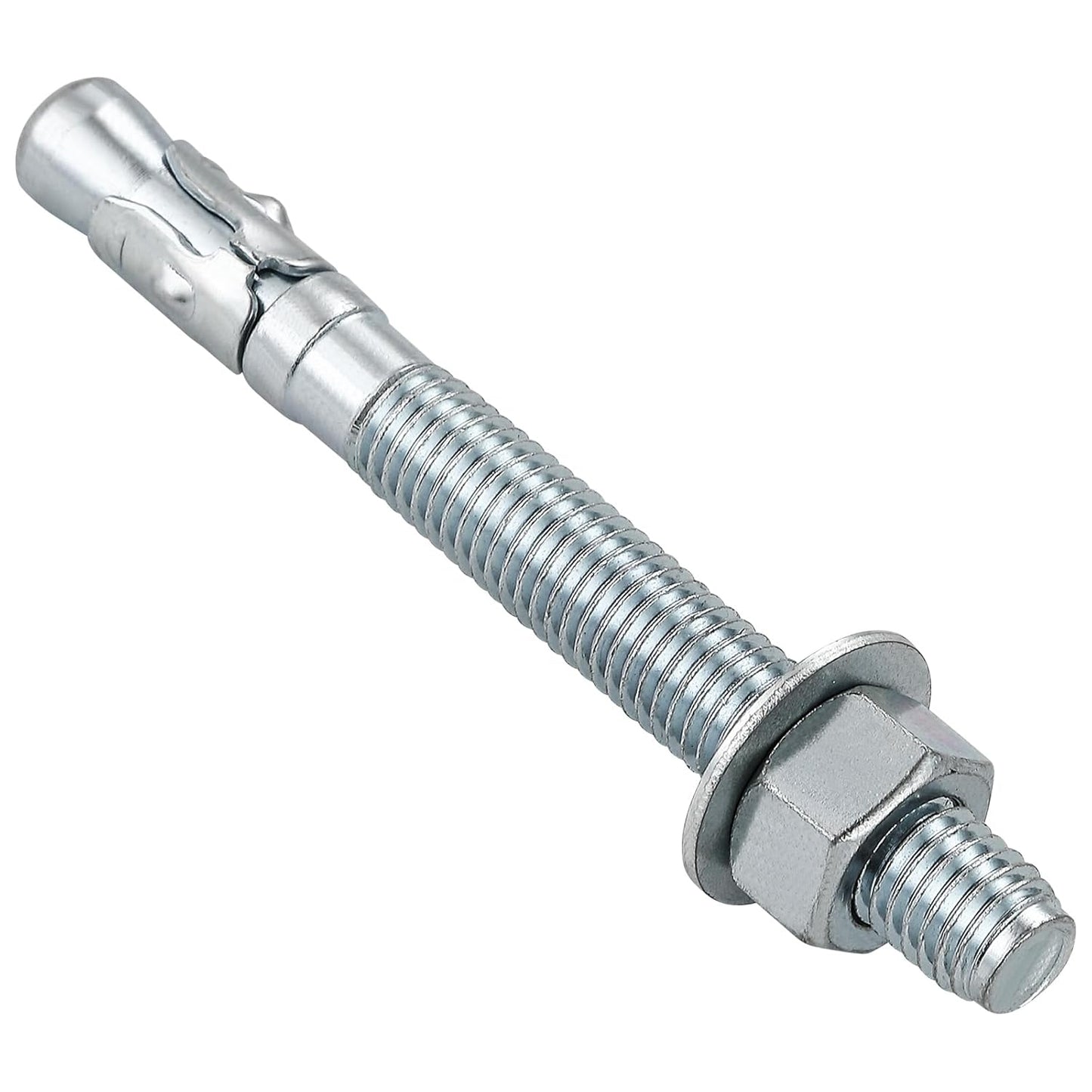 3/8x4" 100Pcs Inch Standard Fasteners for Heavy-Duty Zinc Wedge Anchors for Cement and Concrete