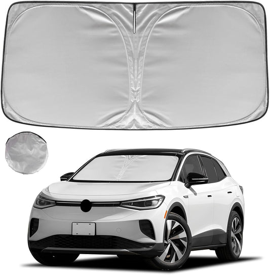 KAYZT Windshield Sun Shade for 2021-2025 Volkswagen VW ID.4 Foldable Sunshade Front Window Custom Fit Car Accessories