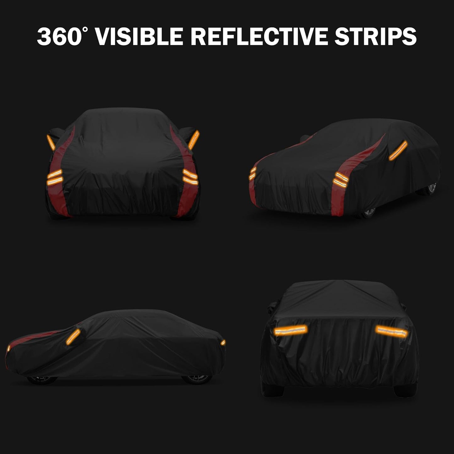 Car Cover Waterproof All Weather for Automobiles (1 Sedan Car Cover, A4 Fit Sedan Length Up 186-193 inch)