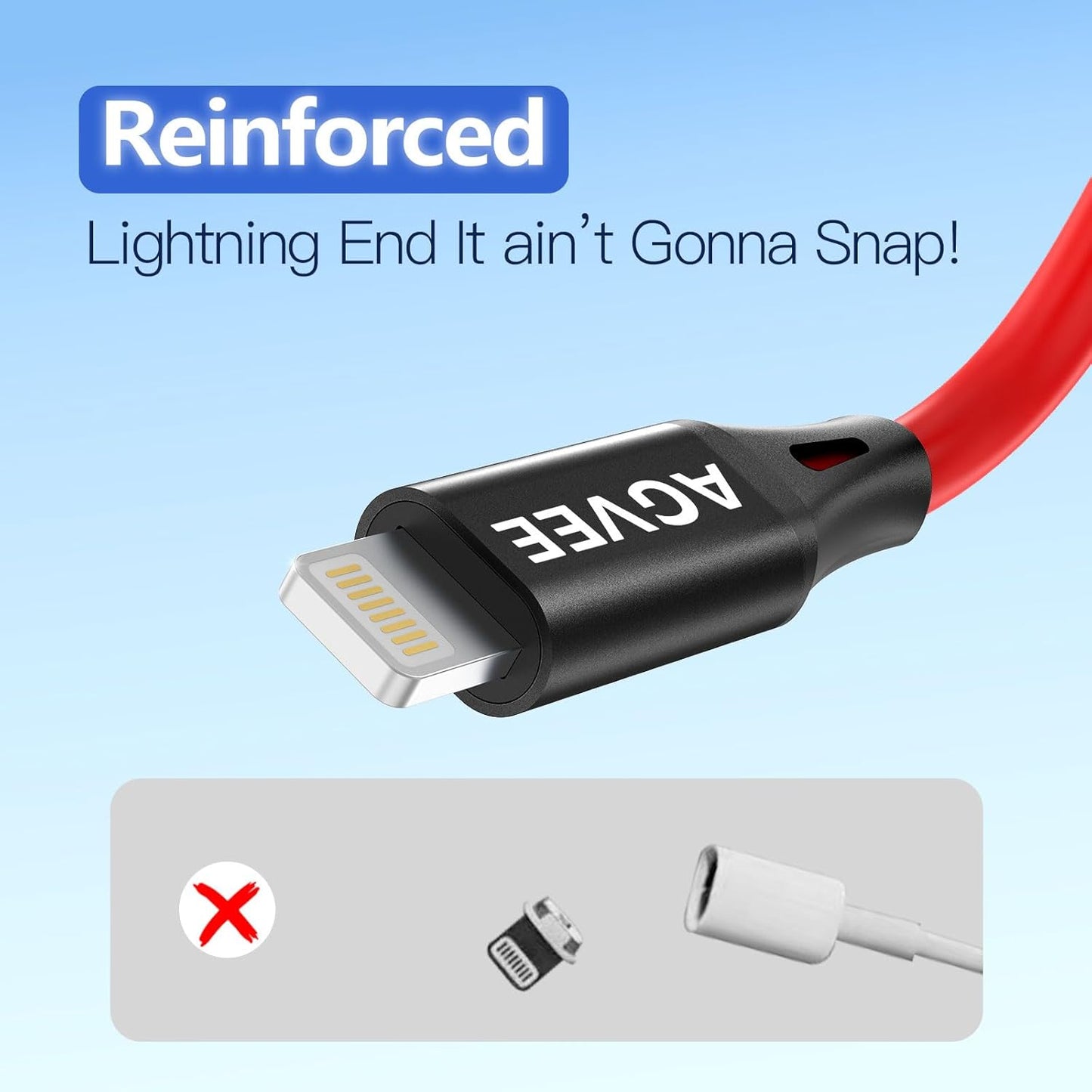 AGVEE 2 Pack 3ft Coiled Short USB-C to Lightning Charging Cable [MFI Certified] 30W PD Fast Charger Cord in Car for iPhone 14/13/12/11/XS/8/7/6/5 CarPlay, iPad, iPod, Red