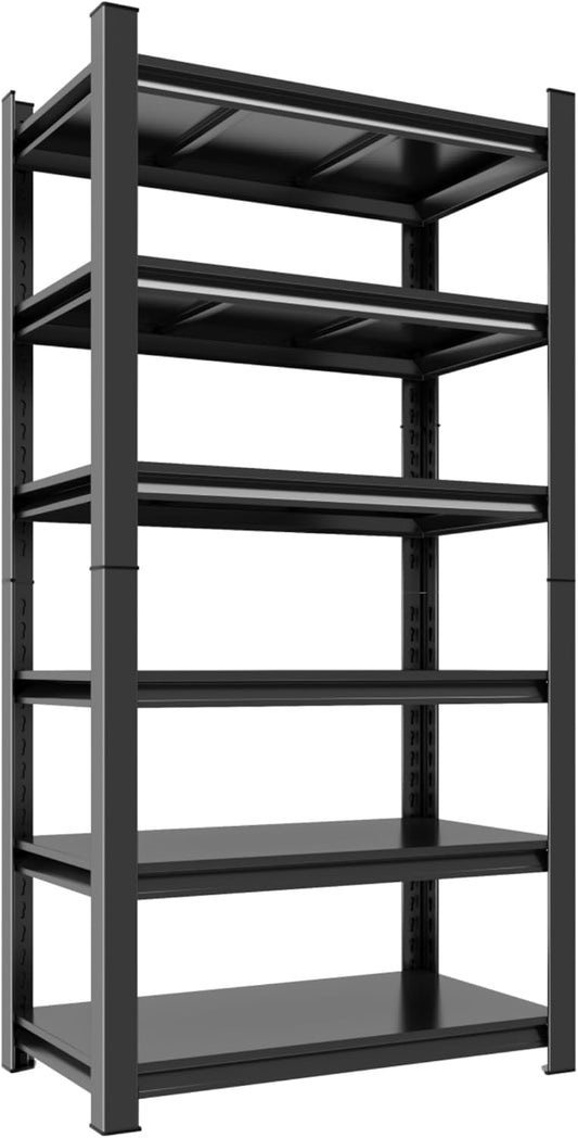 Metal Garage Shelving Unit, Heavy Duty Adjustable Storage Rack, Steel Shelving,3000 lbs Capacity, Industrial Shelves for Heavy Tools and Equipment (6-Tier 82" H x 36" W x 16" D)