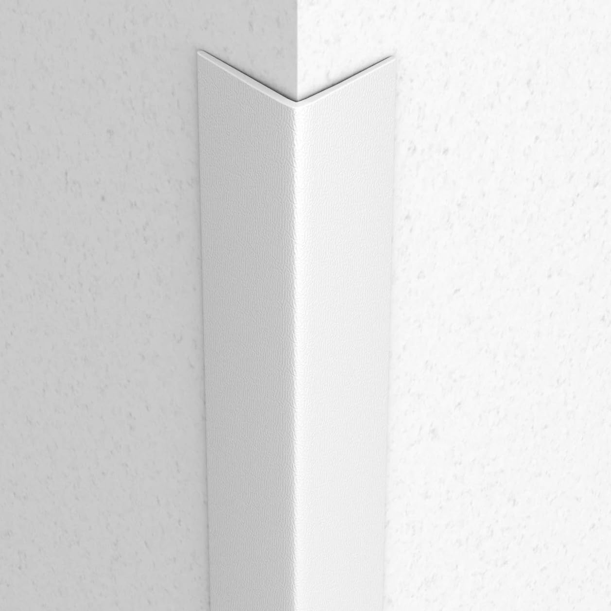Proflex Wall Corner Protector - White Textured 1-1/2 inch x 48 inch - Pack of 6 - Self Adhesive Corner Guards for Walls Edge Protection – Easy to Apply – No Tools Needed