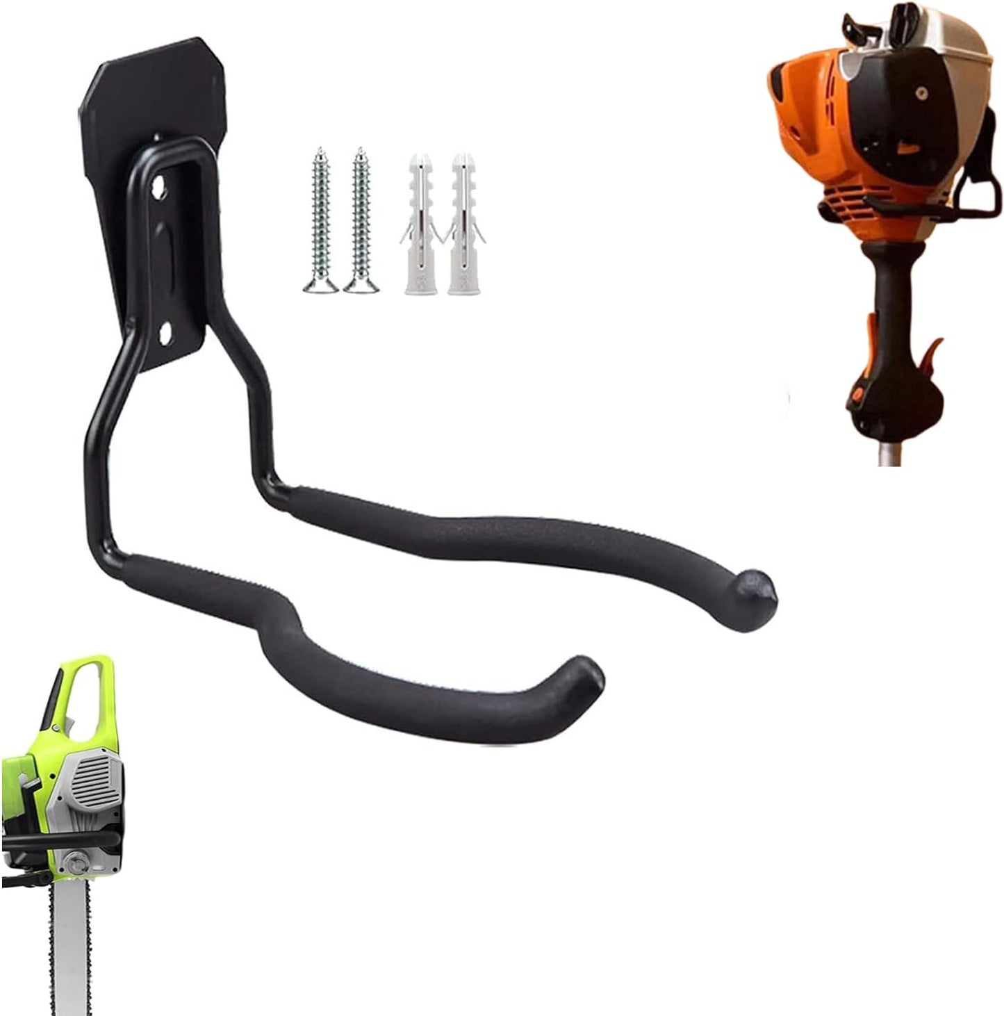 2Pcs Leaf Blower Hanger for Garage, Leaf Blower Rack for Garage, Leaf Blower Hanger for Wall, Leaf Blower Hooks for Garage, Perfect for Garage Wall Tool Organizers and Storage, No Blower (U-Type)