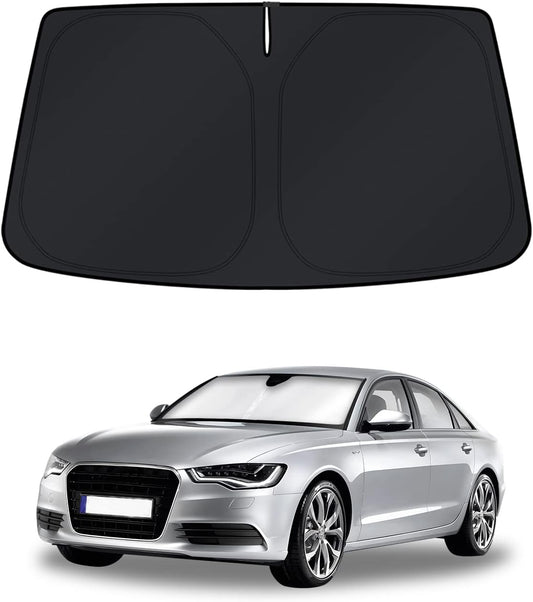 KUST Windshield Sun Shade for Audi A6 Accessories 2019-2024 2025 Window Shade Sun Visor Cover Foldable Blocks UV Rays Keep Your Car Cooler