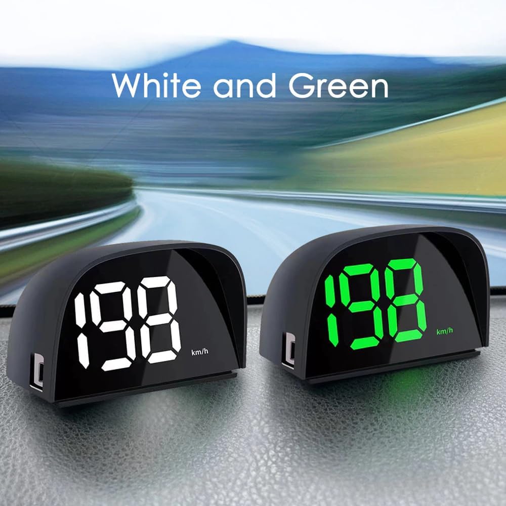 Shkalacar Car Digital GPS Speedometer Car HUD Heads Up Display with Speed, Mph/Kmh，USB Plug and Play for All Car