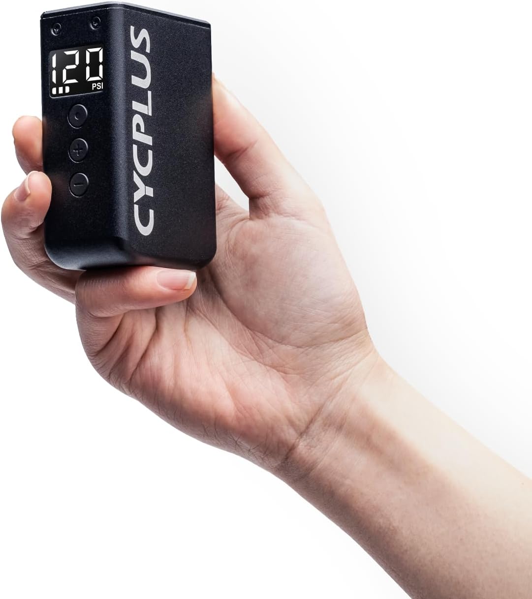 CYCPLUS Tiny Pump Mini with Gauge, Max 120 PSI Cordless Bicycle Air Pump, Auto Stop, with Presta and Schrader Valve for Car, Motorcycle, Bike and Ball AS2 Pro Max(2025 Updated Version)