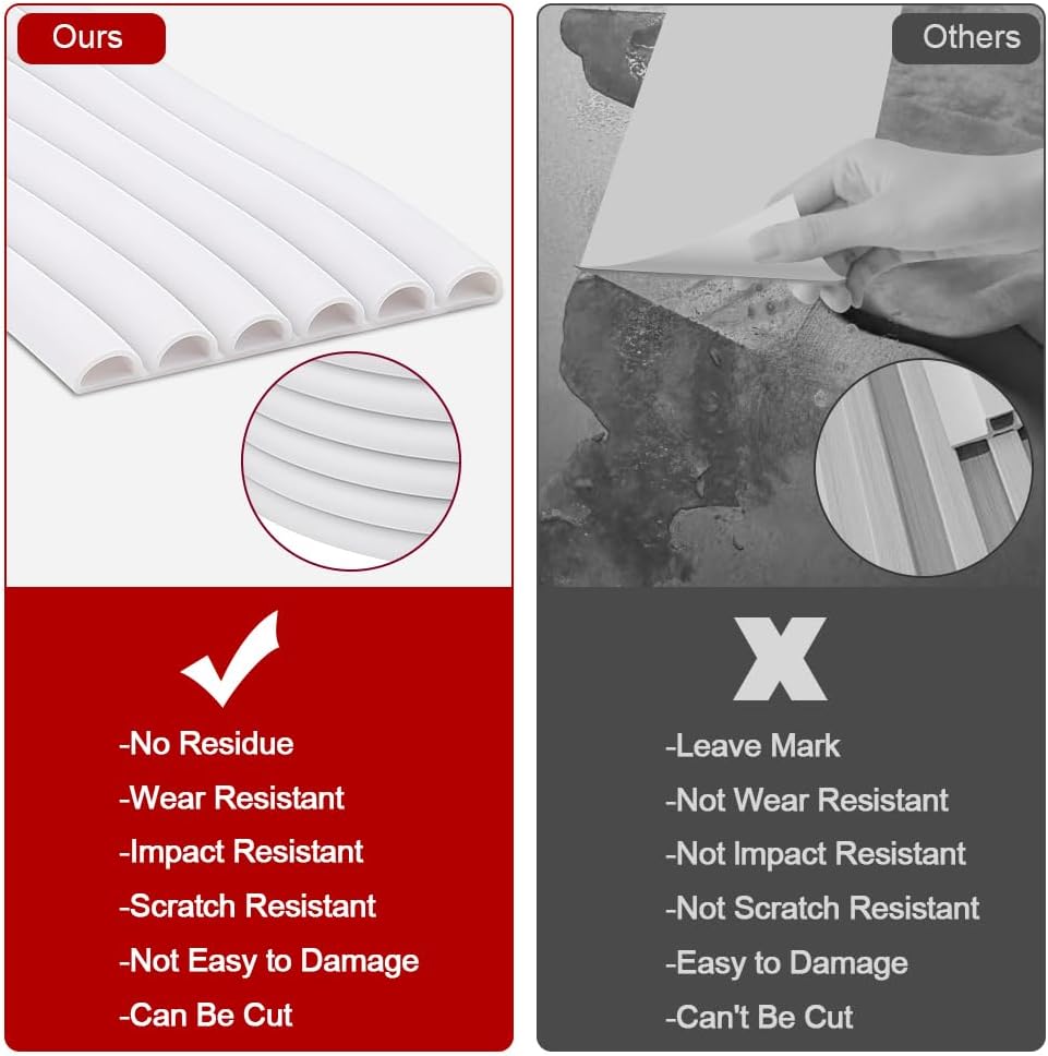 Garage Wall Protector, zxbaers Strong Self-Adhesive Rubber Bumper Protectors for Car SUV Doors, Anti-Scratch and Waterproof Garage Wall Strip, 2.7in x 10FT