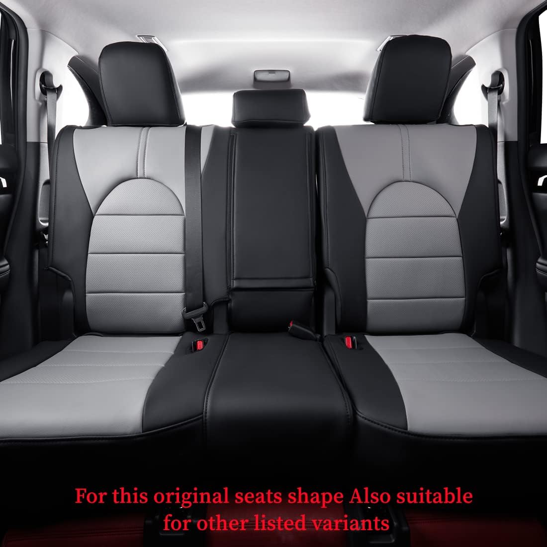 coverdream Custom Seat Covers Compatible with Select Toyota Camry XLE, XSE, XLE V6, XSE V6 2018 2019 2020 2021 2022 2023 Models - Leatherette (Black/Gray,Full Set)