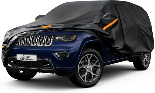 Kayme 7 Layers SUV Car Cover Custom Fit for Jeep Grand Cherokee (2010-2025) Waterproof All Weather for Automobiles, Outdoor Full Cover Rain Sun UV Protection.