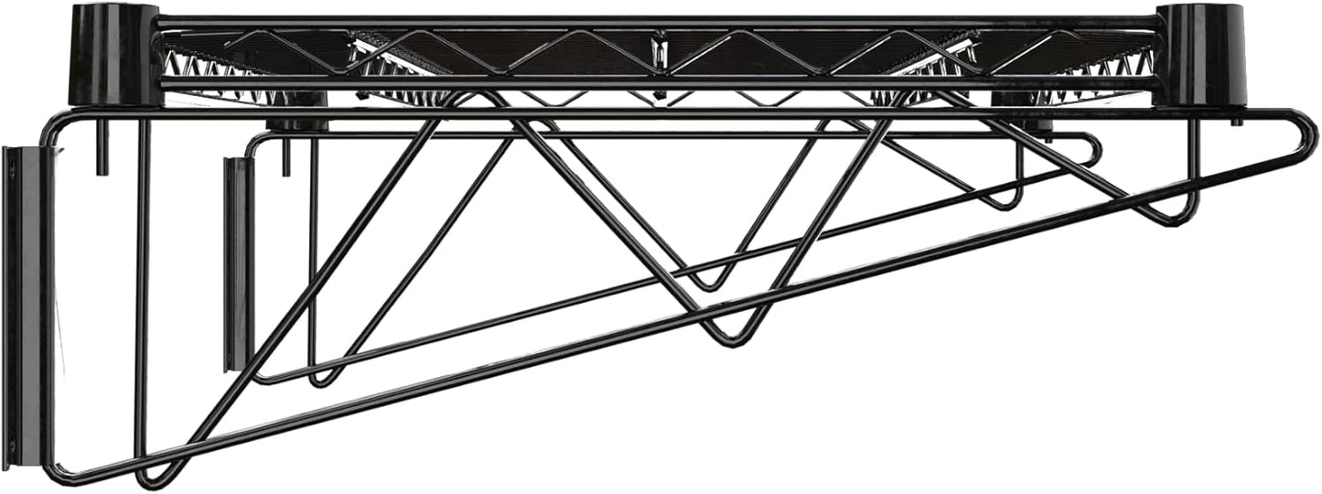 18" x 24" Black Epoxy Wire Wall Mount Shelf