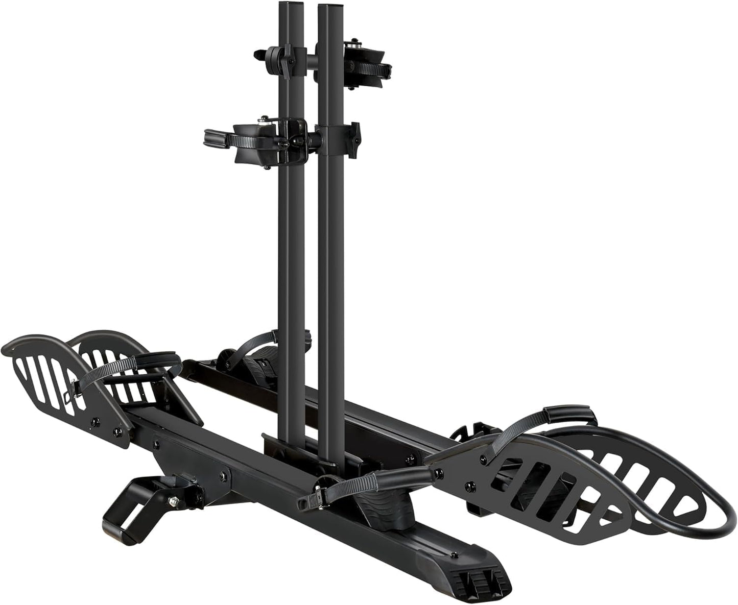 200 lbs E-Bike Rack Hitch Mount Platform Style for Cars Trucks SUVs Vans RVs, Easy Fold with One Hand, fits Bikes with Up to 5-inch Fat Tire