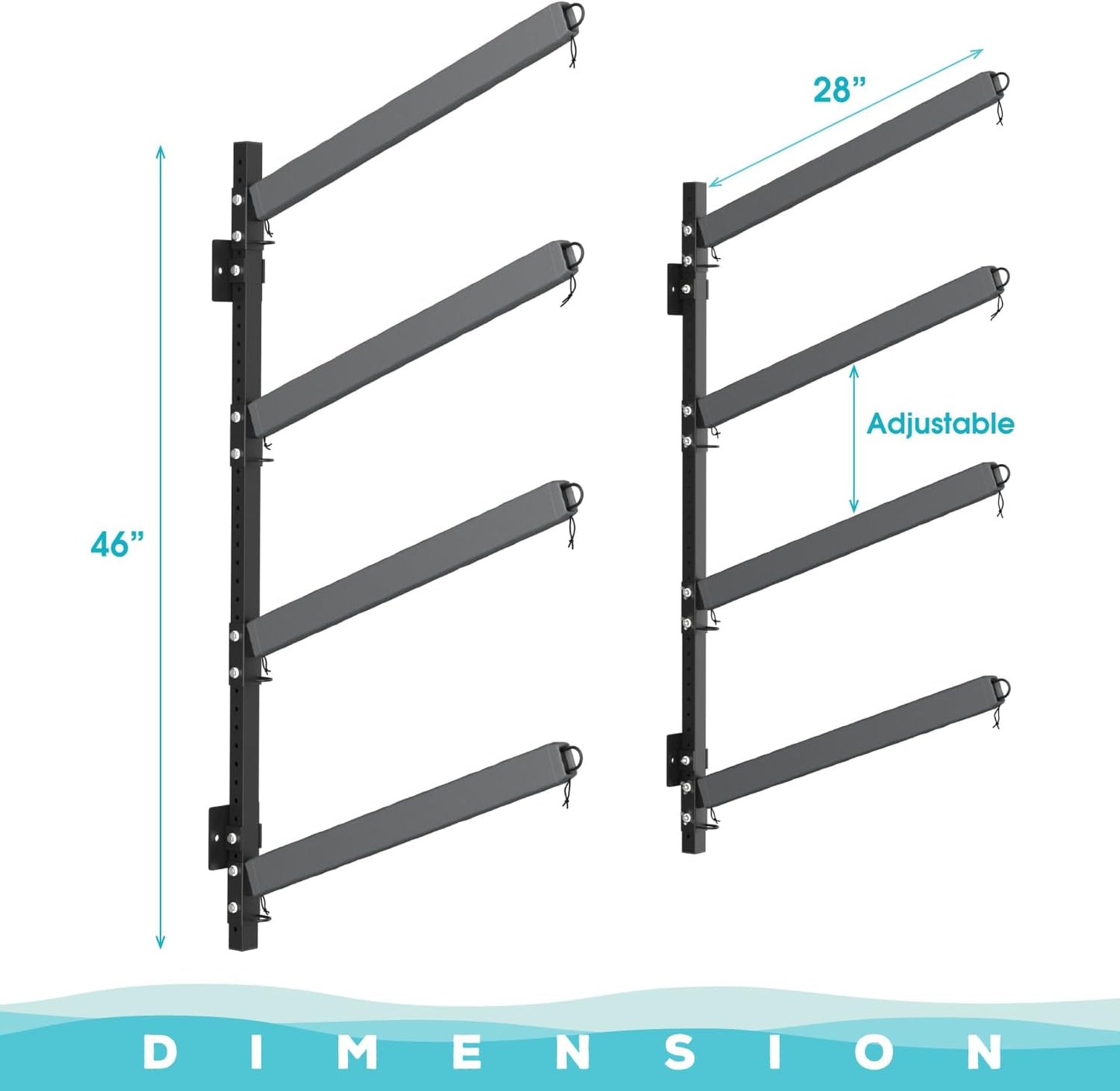 Kayak Storage Rack, Heavy Duty Freestanding Sup Storage Stand for Outdoor Use, Storage Rack for Kayaks, SUPs, Canoe and Paddleboard,…