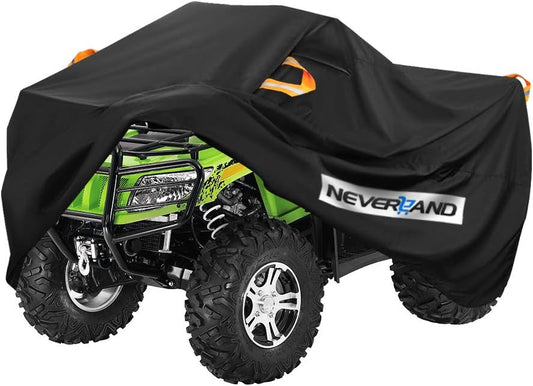 NEVERLAND ATV Cover Oxford Cloth Heavy,Compatible with Polaris Sportsman Yamaha Grizzly Honda FourTrax Kawasaki KFX Wheel Car with Air Vents Reflective Strips and Buckle Straps Length up to 78 inches