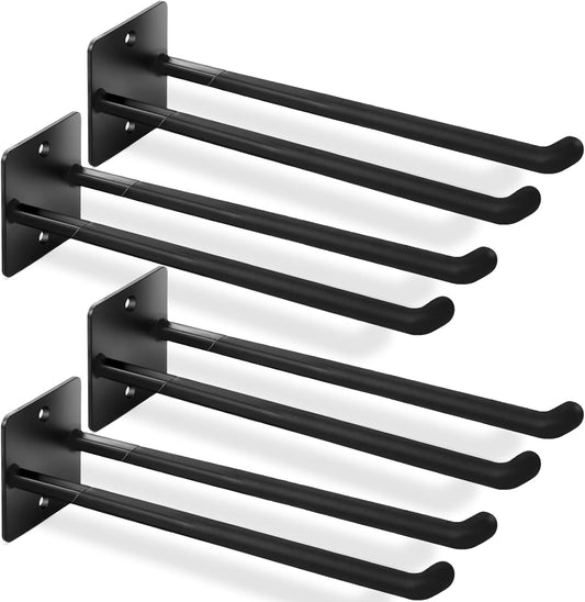14 Inches Garage Hooks Heavy Duty, Extra Large 4Pcs Heavy Duty Garage Hooks,Duty Wall Mount Organizer for Hanging Yard Tools,Car Tires, Ladders,Chairs (Black)