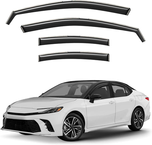 Window Deflectors Smoke Tinted in-Channel Side Window Vent Visor Deflectors Rain Guards Compatible with Toyota Camry 2025 Sedan - 4 pcs. GW0849