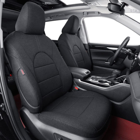 coverdream Custom Seat Covers Compatible with Select Toyota Camry Hybrid LE,Hybrid SE 2018 2019 2020 2021 2022 2023 Models (Black,Full Set)