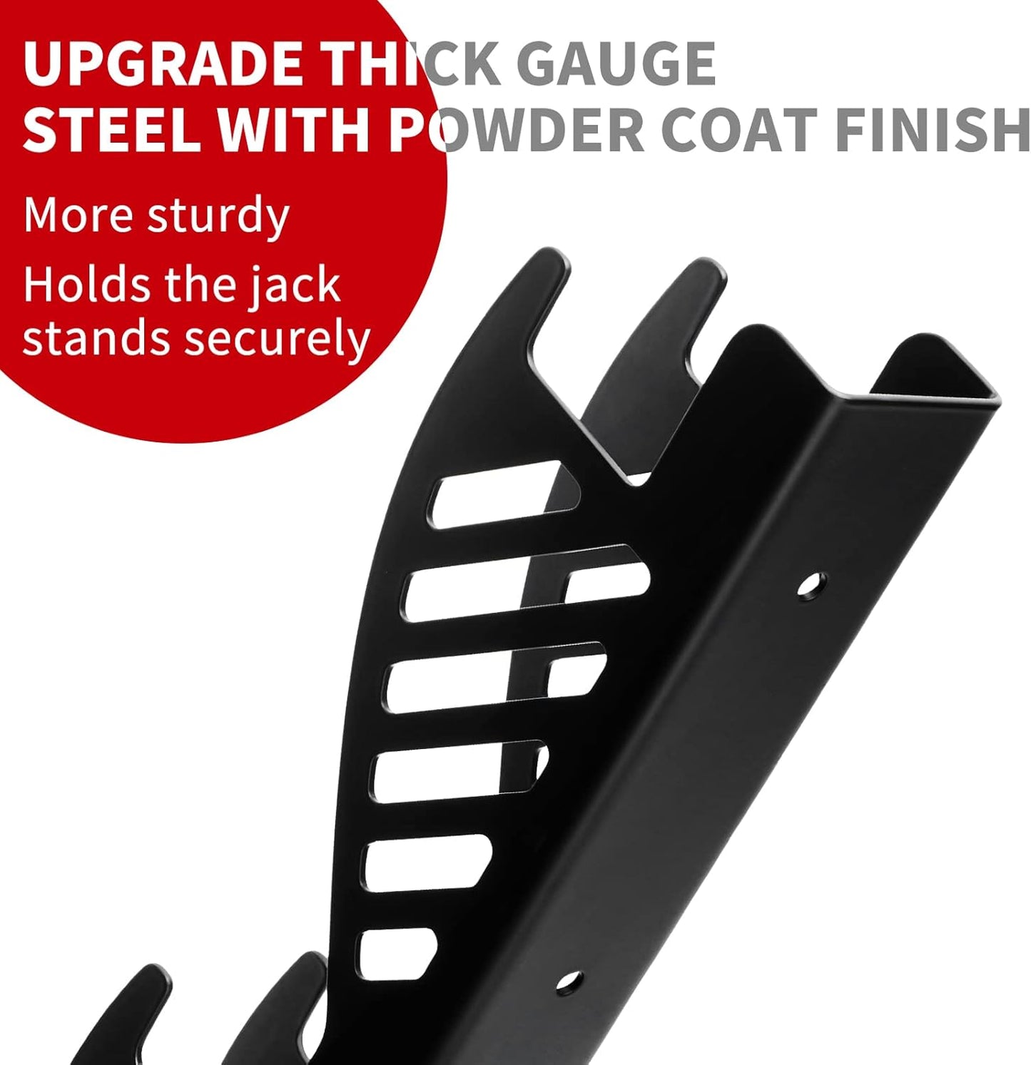 Jack Stand Wall Mount Organizer: Jack Stands Holder Storage Rack Mount - Fit for 2 & 3 Ton Jack Stand (2 Pack)