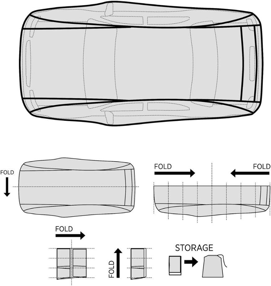 Motor Trend All Season WeatherWear 1-Poly Layer Snow proof, Water Resistant Car Cover Size XL1 - Fits up to 210" - CC-544+LOCK , Silver