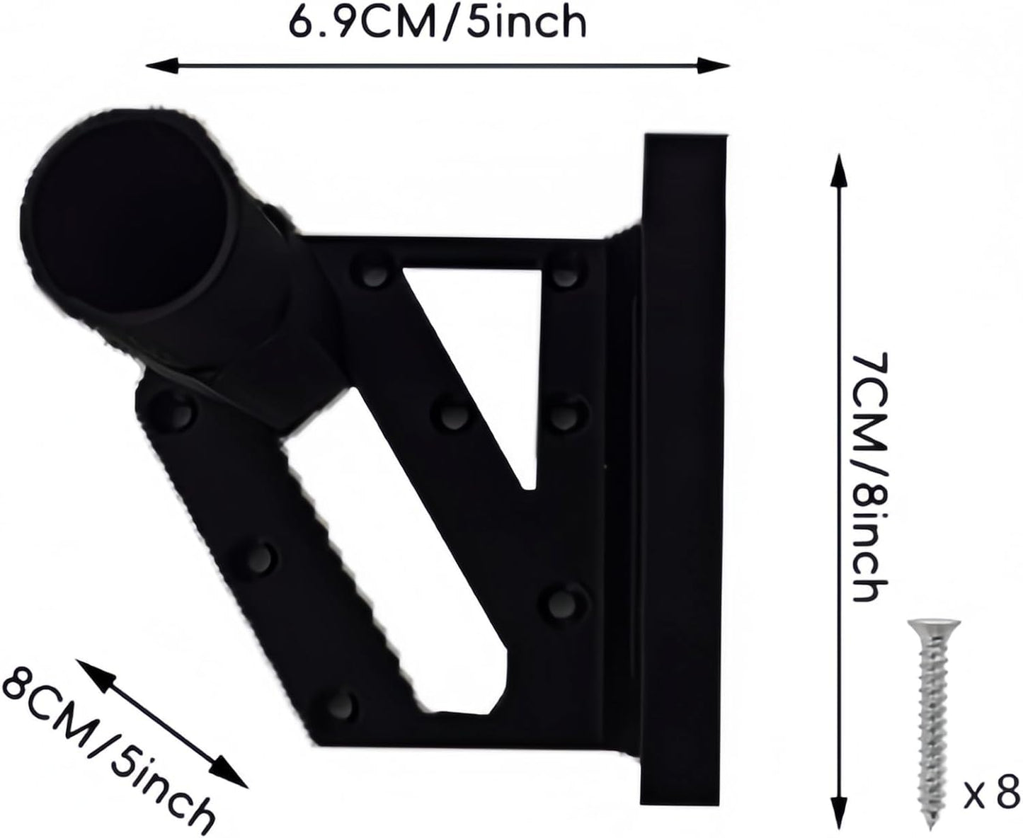 Garden Tool Rack Wall Mounted - Thickened ABS Plastic Organizer, Heavy Duty, 8 Nails Included, for Garage Kitchen Bathroom Storage