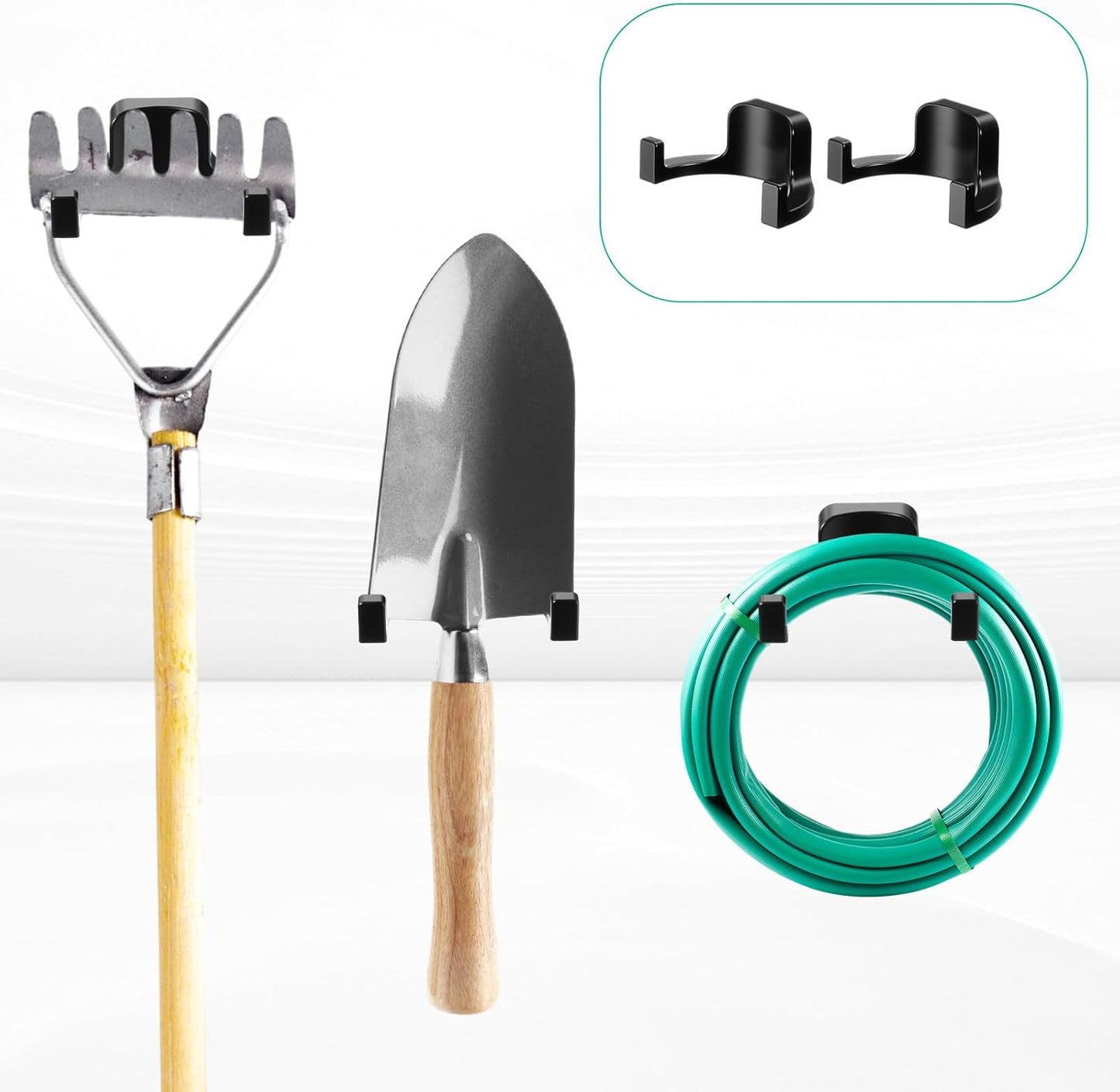 8 Pcs Shed Storage Tool Hooks Accessories Compatible with Suncast, Compatible with Craftsman for Hanging Shelves Accessories Part, Storage Sheds Replacement Screws, Brackets and Hooks(U Shaped)