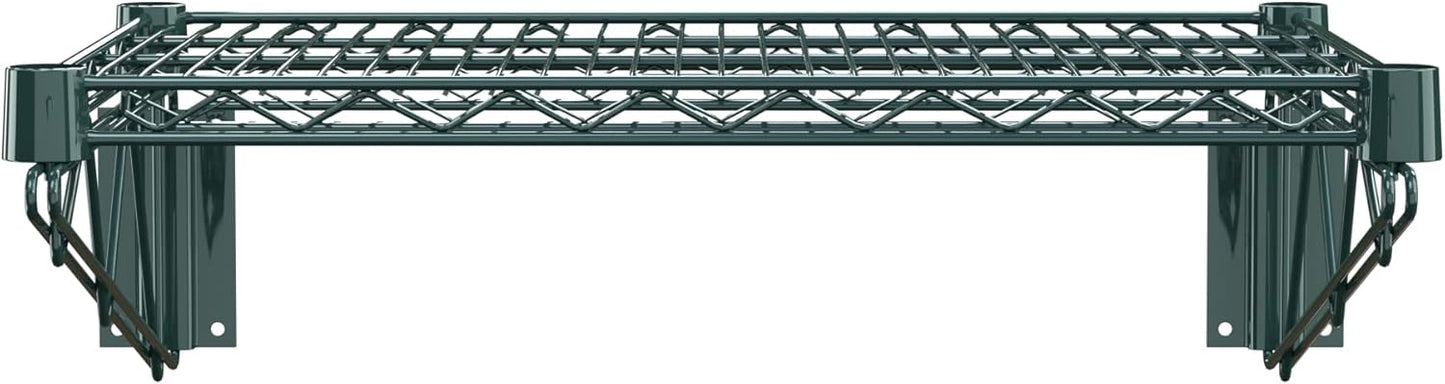 18" x 24" Green Epoxy Wire Wall Mount Shelf