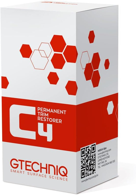 Gtechniq C4 Permanent Trim Restorer 30ml - Revitalize Tired, Faded, Discoloured Car and Vehicle Trim - Premium Weather Protection, UV Resistant, Leaves No Unattractive Gloss - 2 Year Durability