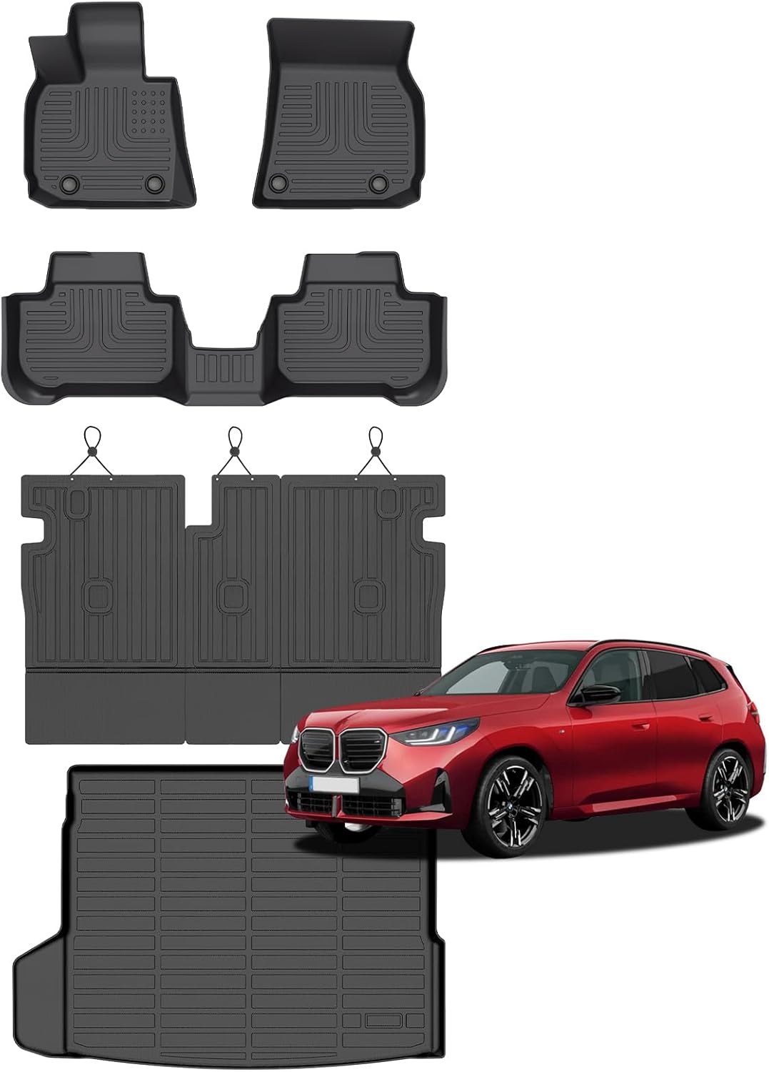 for BMW X3 Floor Mats 2025 2026,Car Mats for BMW X3 All Weather Floor Mats Cargo Liner Accessories Backrest Cargo Mat 2025