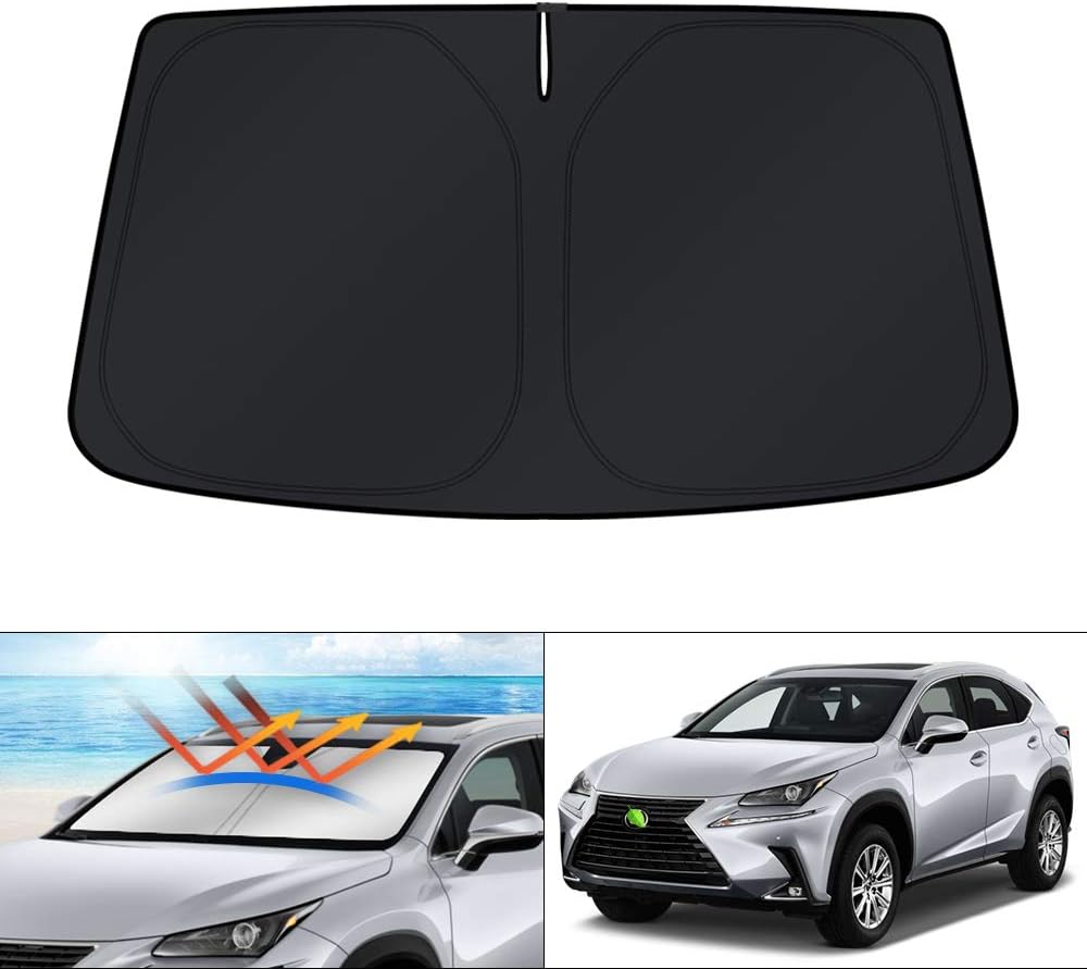 KUST Windshield Sun Shade for 2015-2021 Lexus NX300h/NX300/NX200t Accessories Sunshade Window Sun Visor Protector Foldable Blocks UV Rays Keep Your Car Cooler