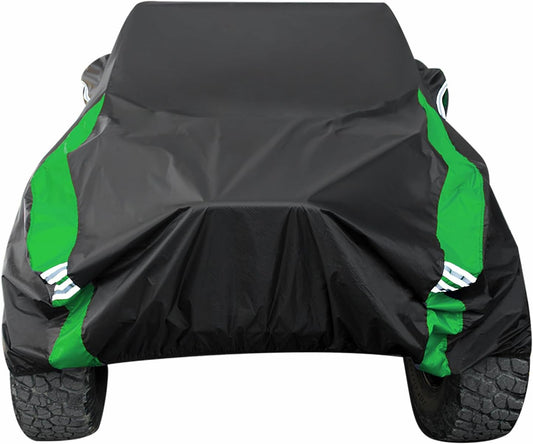 Avecrew for Jeep Wrangler Cover Waterproof 4 Door, All Weather for Jeep Rain Cover for Automobiles, Outdoor Full Exterior for Jeep Covers Fits JK JL TJ YJ CJ （Green）