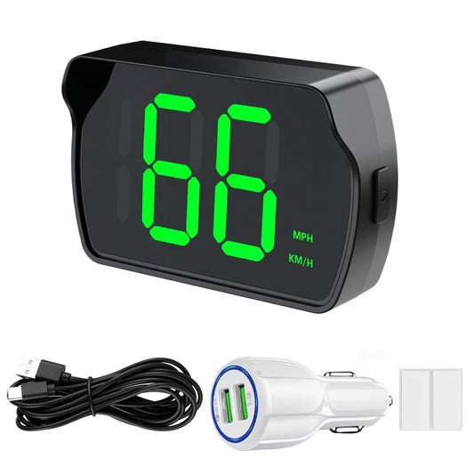 GPS Digital Speedometer for Car MPH, Universal HUD Speed Meter with LED Large Font with USB Cable, Plug and Play for Truck Motor SUV Golf Cart All Vehicles (Contain Car Charger Adapter)