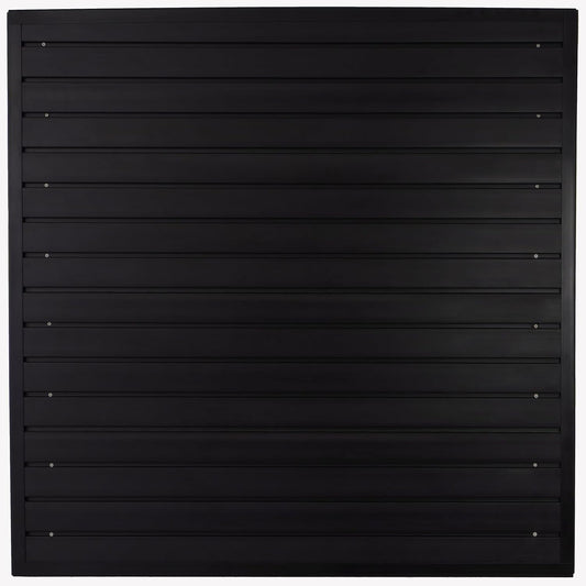 Slatwall Panel Garage Wall Organizer, Heavy Duty Wall Mounted Garage Slat Wall Storage Systems, PVC Wall Panels Slat Board, Slate Wall Black 4'W x 4'L