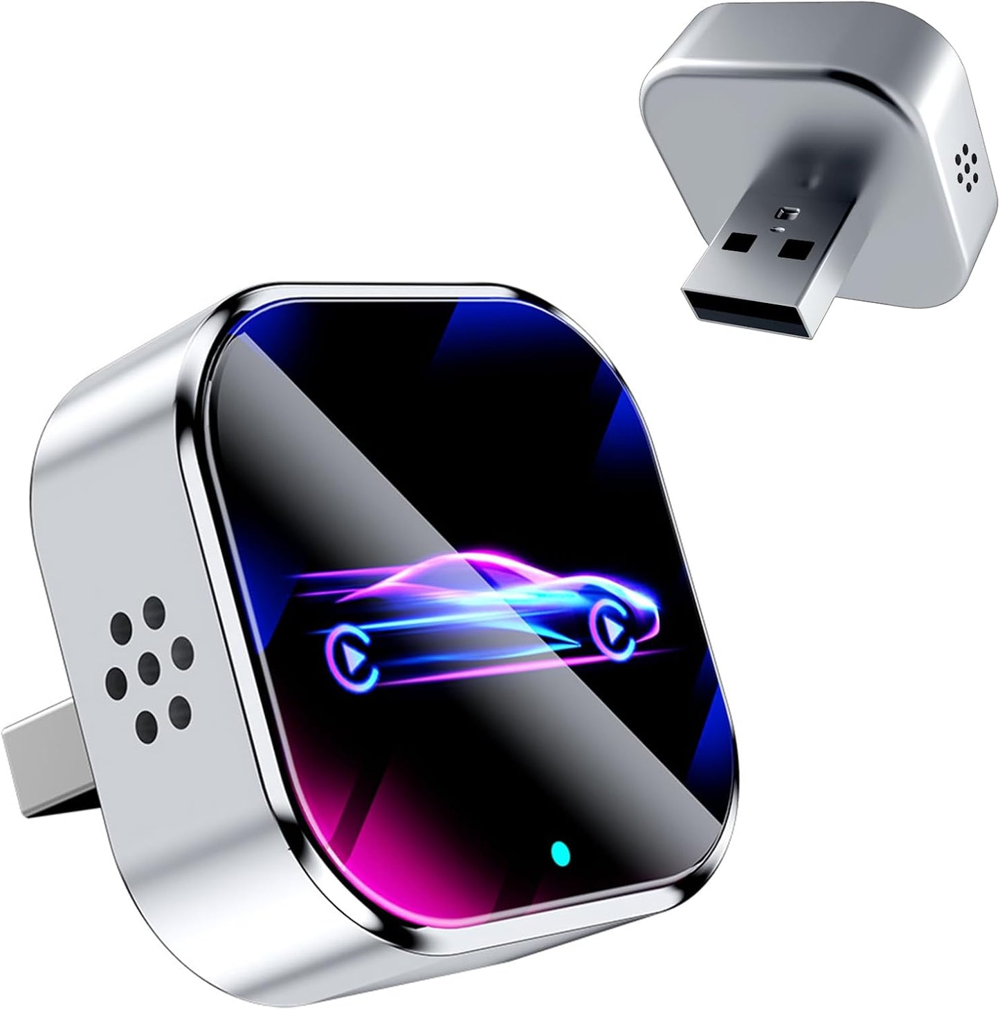 Wireless CarPlay Adapter for iPhone, 2025 Upgrade Convert Wired to Wireless Car Play Dongle, Mini Size USB Design for Apple CarPlay Adapter, USB-A/Type-C, No Delay, Plug and Play & Stable Control