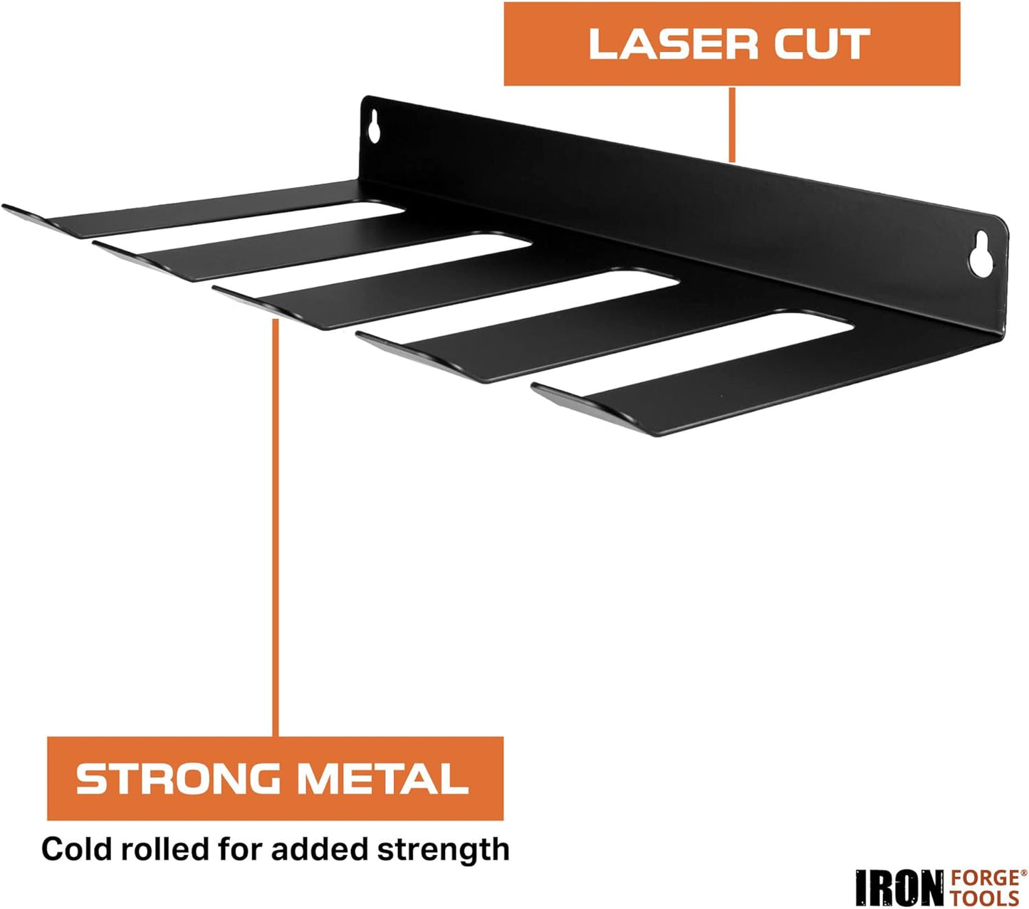 Power Tool Organizer for Shop & Garage - Heavy Duty Drill Power Station, Wall Mounted Rack With 5 Drill Storage Slots, Solid Steel