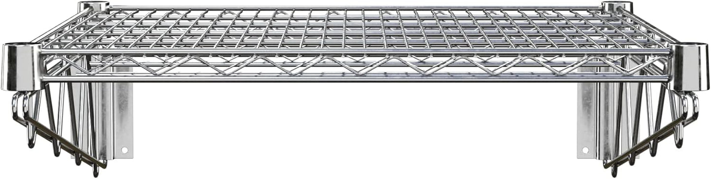 24" x 24" Chrome Wire Wall Mount Shelf