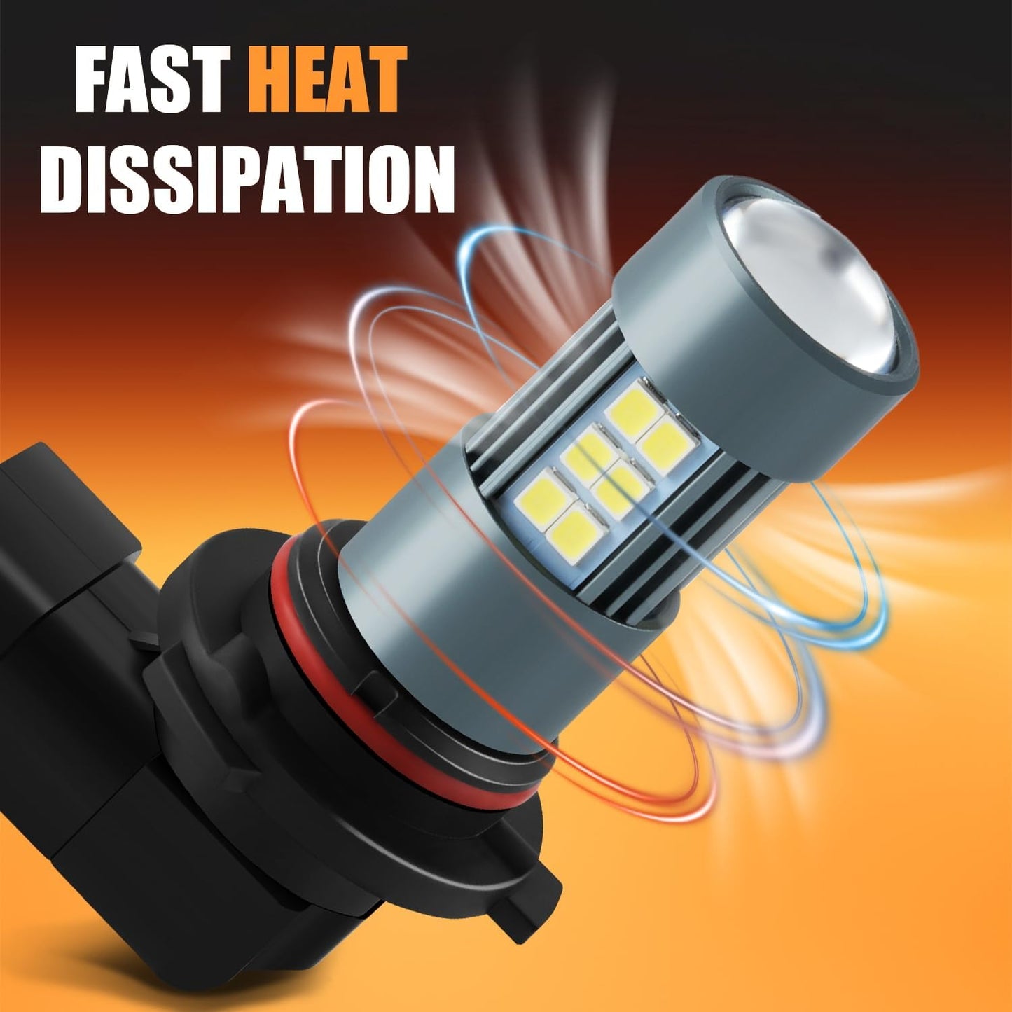 9006/HB4 Fog LED Lights, Super Bright LED Fog Light Bulb 6500K Cool White, Pack of 2