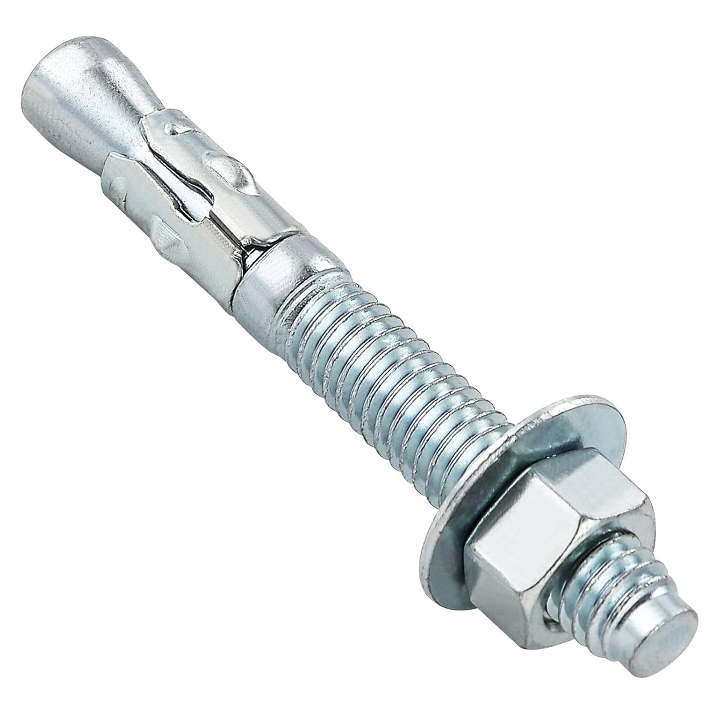 1/2x2-3/4 30Pcs Inch Standard Fasteners for Heavy-Duty Zinc Wedge Anchors for Cement and Concrete