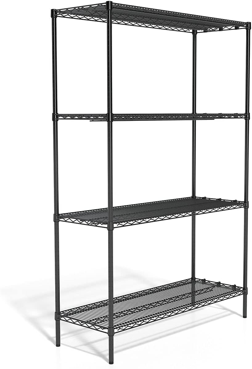 Professional 4-Shelf Wire Unit, 48-inch W, Black, 2/Pack (CW25471-CCVS)