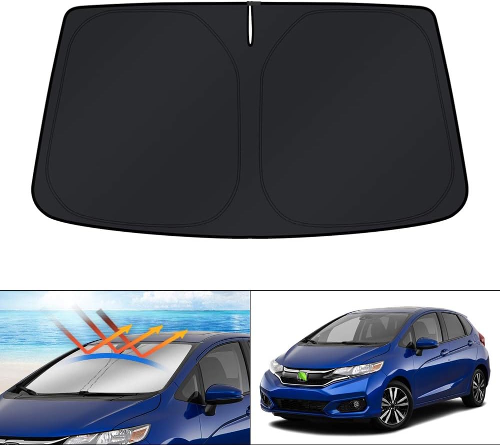 KUST Windshield Sun Shade for Honda Fit 2015-2020 Sunshade Foldable Window Sun Visor Protector Blocks UV Rays Keep Your Car Cooler