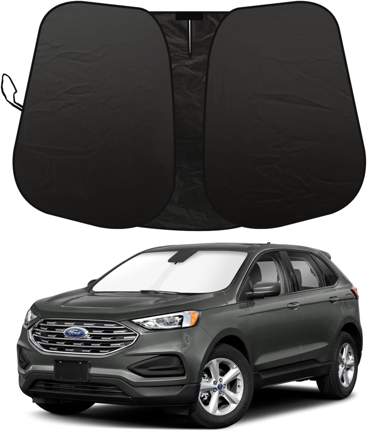 2025 Upgrade Front Windshield Sunshade fit for Ford Edge 2015-2024 Reflector Foldable Car Shade Automotive Windshield Sunshades Ford Edge Windshield Sun Shade |Keeps Your Vehicle Cool|