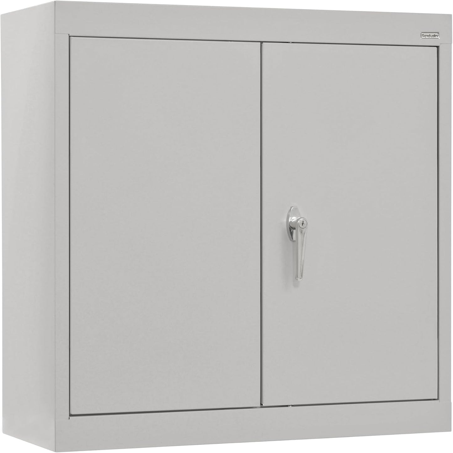 Sandusky Lee WA11301226-05 Wall-Mount Metal Storage Cabinet with Adjustable Shelf, Locking Handle, 200lb Capacity, 12" Depth x 30" Width x 26" Height, Dove Gray