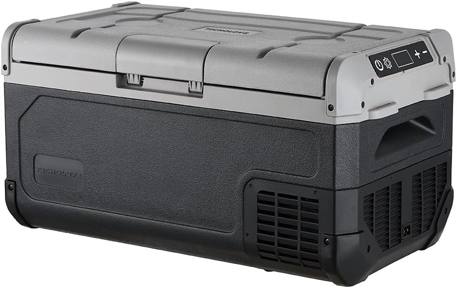 12V Car Refrigerator,21QT Portable Fridge Freezer with Blow Expansion Evaporator,-4℉~68℉ 12/24V DC & 120-240V AC Freezer Cooler for Truck RV SUV Camping Travel，Reversible Door